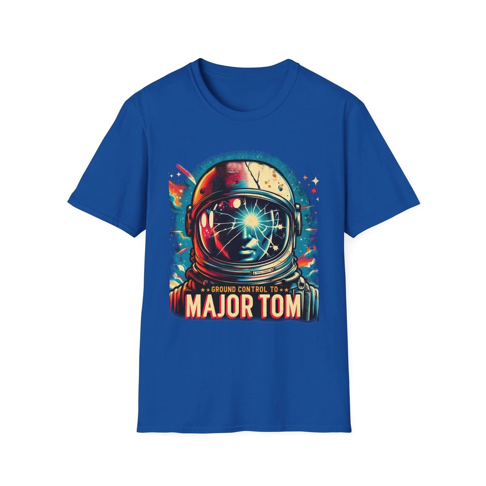 Men s and Women s T-shirts David Bowie Major Tom T-Shirt – Space Oddity Retro Rock Tee XL