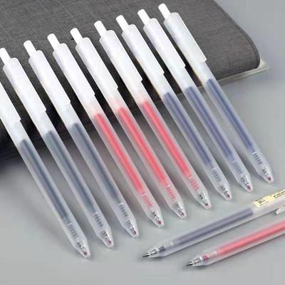 Matt transparenter Druck-Neutralstift, Schüler-Prüfungsstift, Büro-Unterschriftenstift
