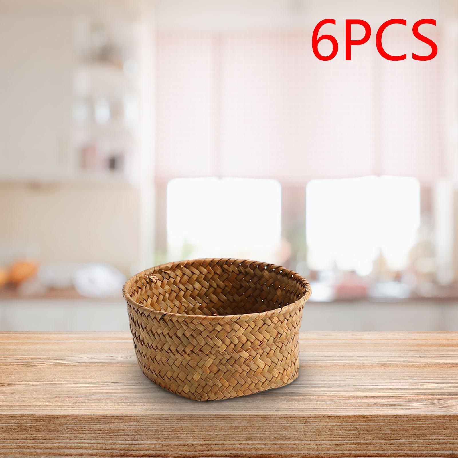 

Корзина для хранения фруктов и хлеба ручной работы, идеальная для кухни в гостиной 6pcs S