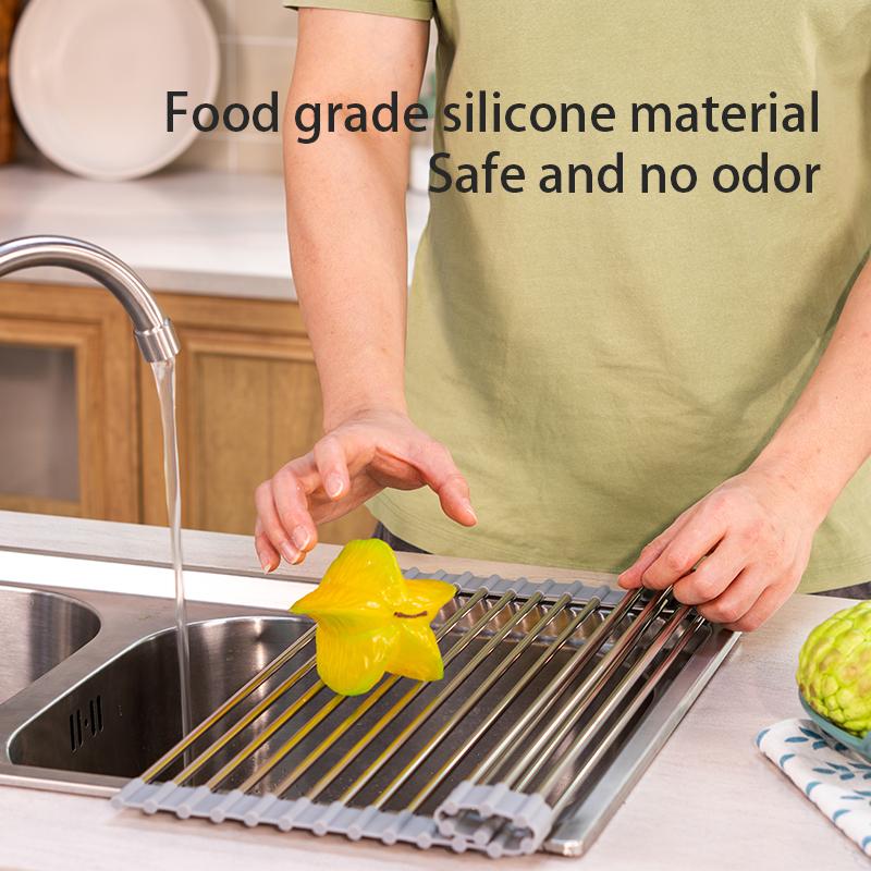 Silicone Drain Rack Sink Bracket Drain Rack Kitchen Drain Pad Water Filter Thermal Insulation Multi Power Roller Blind Folding