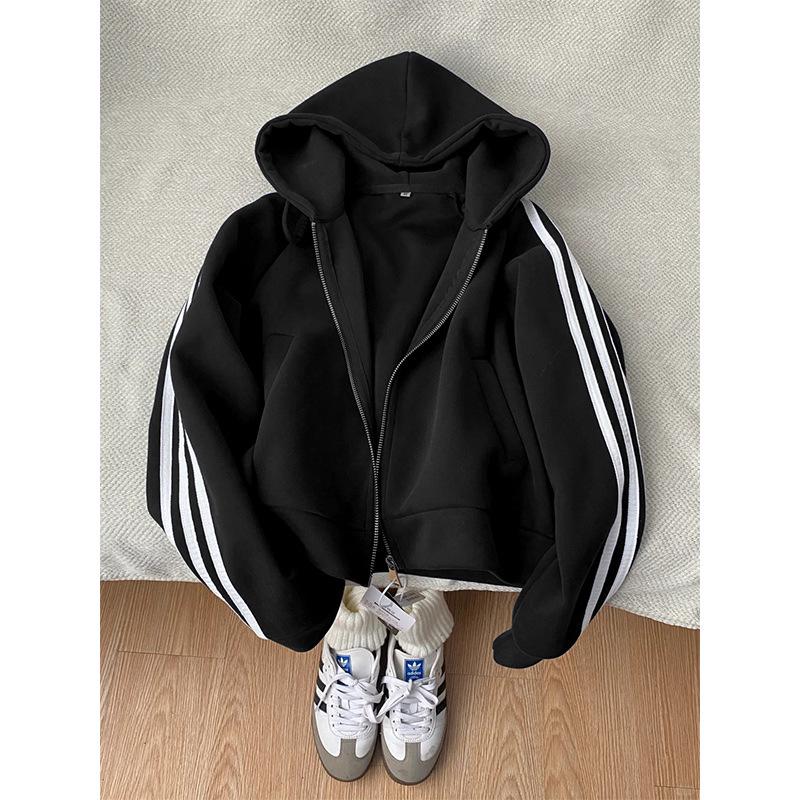 Women's Sporty Three-Stripe Baseball Jacket - Autumn 2025