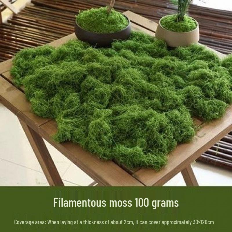 Woolen Landscape Wall with Simulated Moss and Rockery Stones for Gardens and Tanks