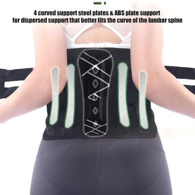 Breathable Back Brace For Lower Back Pain Relief Waist Support Belt With Curved Spine Support For Men Women