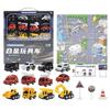 Christmas Countdown Calendar Car Blind Box 24 Days Alloy Fire Engine Set Toy