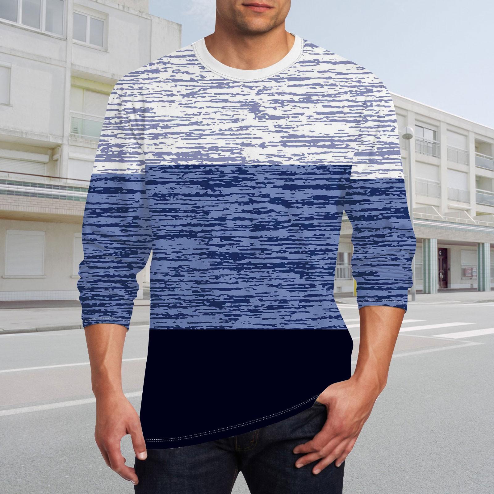 

Чоловіча футболка Одяг з круглим вирізом Одяг Відкритий одяг з довгими рукавами Модний дизайнер Вінтаж XXXXL темно-синього кольору