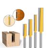 1/4pc 8mm haste extensão longa reta faca de corte cnc roteador bit limpeza inferior fresas para corte de borda de madeira