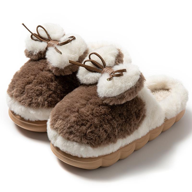 Cloud smiley face cotton slippers autumn and winter home household indoor cotton mop warm couple hair slippers