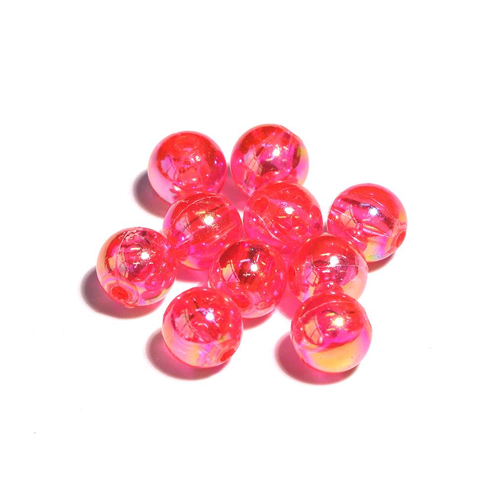 7.5mm Electroplated AB Acrylic Round Beads for DIY Jewelry Making