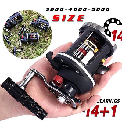 Baitcasting naviják 14+1BB Loď s hladkým brzdným kolem Sladkovodní rybářské náčiní Mořský rybolov Trolling naviják