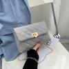 Literary and Fashionable Embroidered Rhombus Women's Bag, New Pointed Buckle Chain Single Shoulder Crossbody Clutch Bag