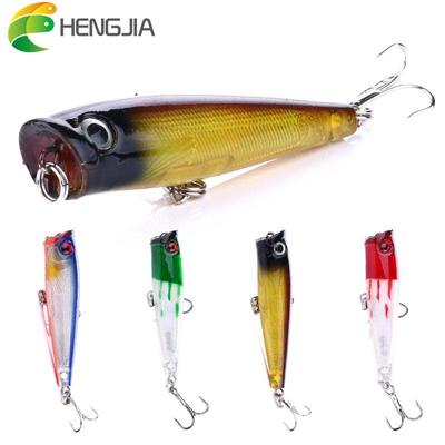 1 pz Hengjia 6.5 CM/6.6G Popper Artificiale Richiamo di Pesca 8 # Gancio Topwater Esca da Pesca
