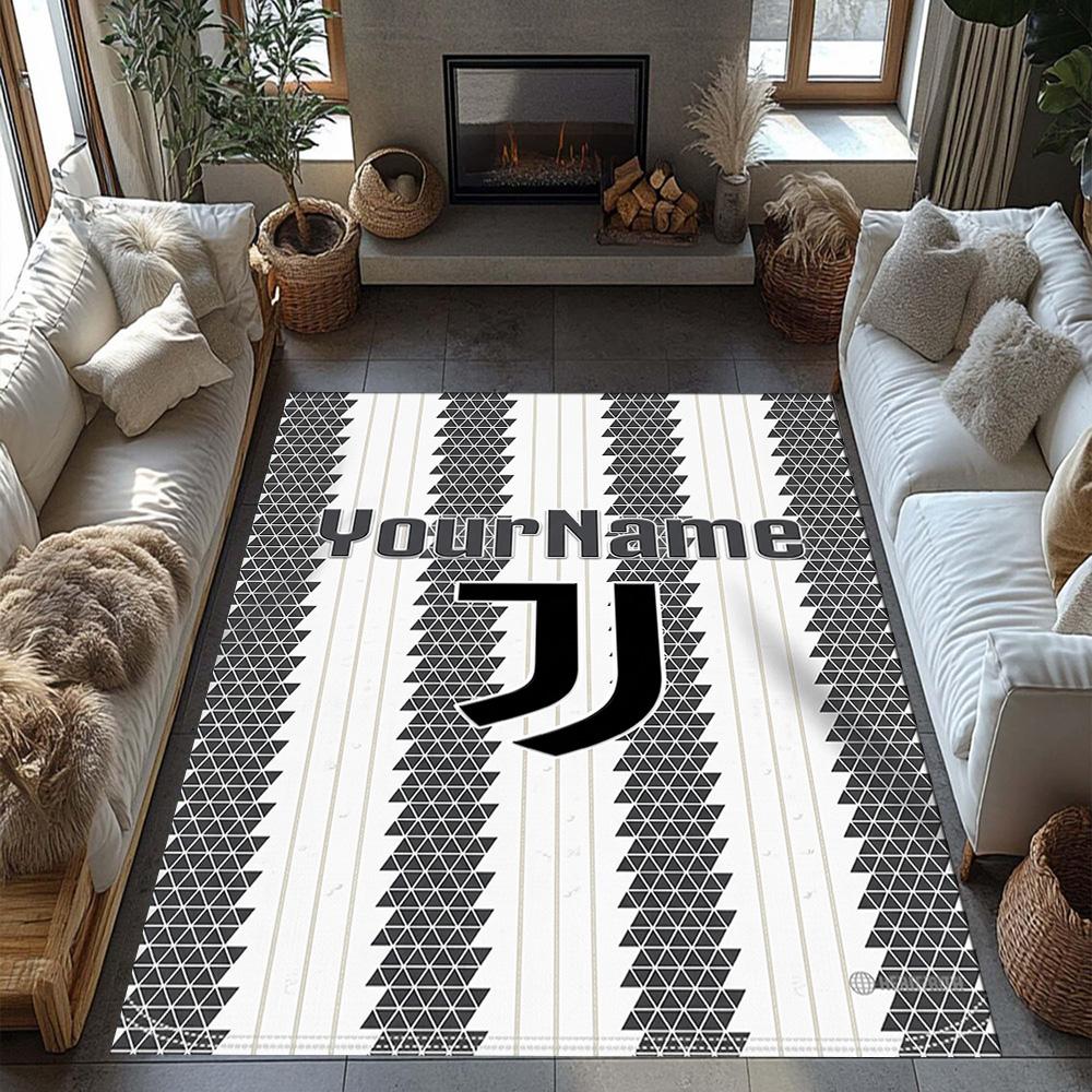 Juventus Personalized Name Area Rug Design for Balcony Foyer Decorate room Dormitory Antislip Carpet Office home decor