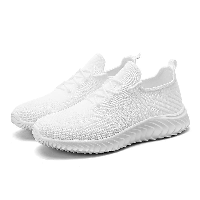 

MAEDEF Модная мужская обувь для бега и ходьбы, модные повседневные кроссовки, дышащая спортивная легкая мужская обувь, повседневная обувь 39 белый
