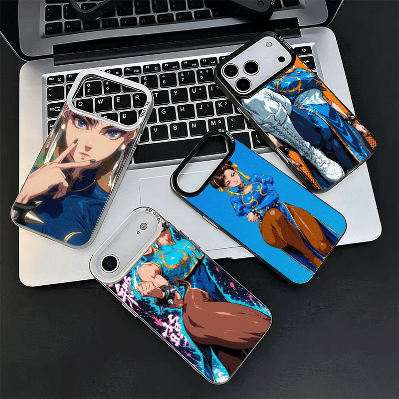 ChunLi S-Street F-FighterS Soft Phone Case for iPhone 15 16 17 Pro Max 17Air 16E 14 Plus 13 12 Mini Shockproof Cover Back Shell