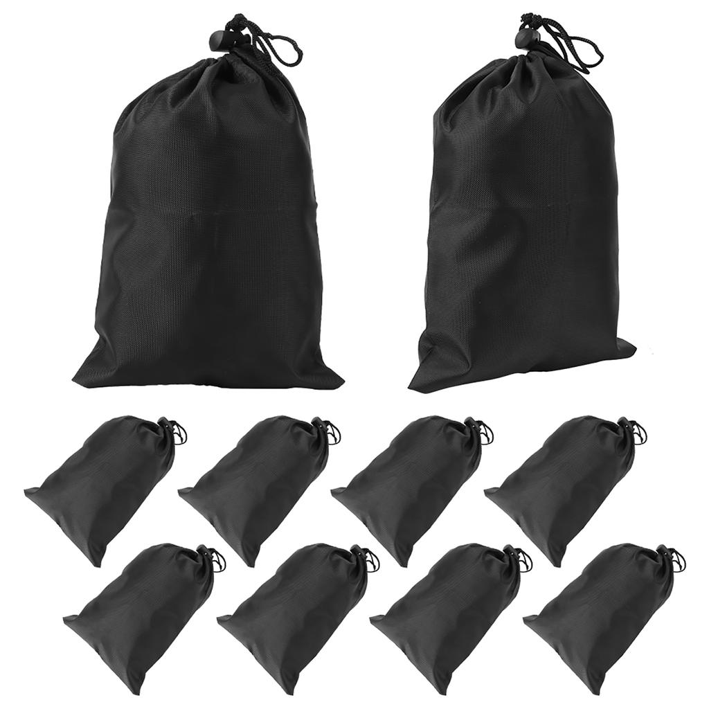 Black Drawstring Carry Bag Polyester Drawstring Pouch Waterproof Skipping Rope Storage Bag