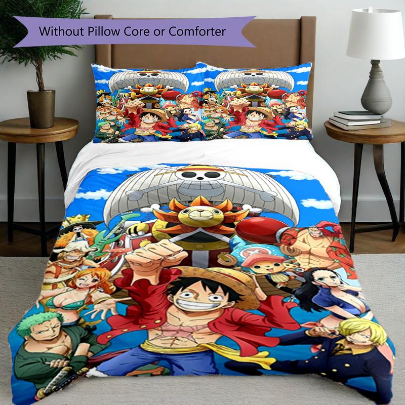 3pcs Duvet Cover Set (1*Duvet Cover + 2*Pillowcase, Without Core), One Piece Print Bedding Set, Bedroom Decor, All‑Season, Birthday Gift