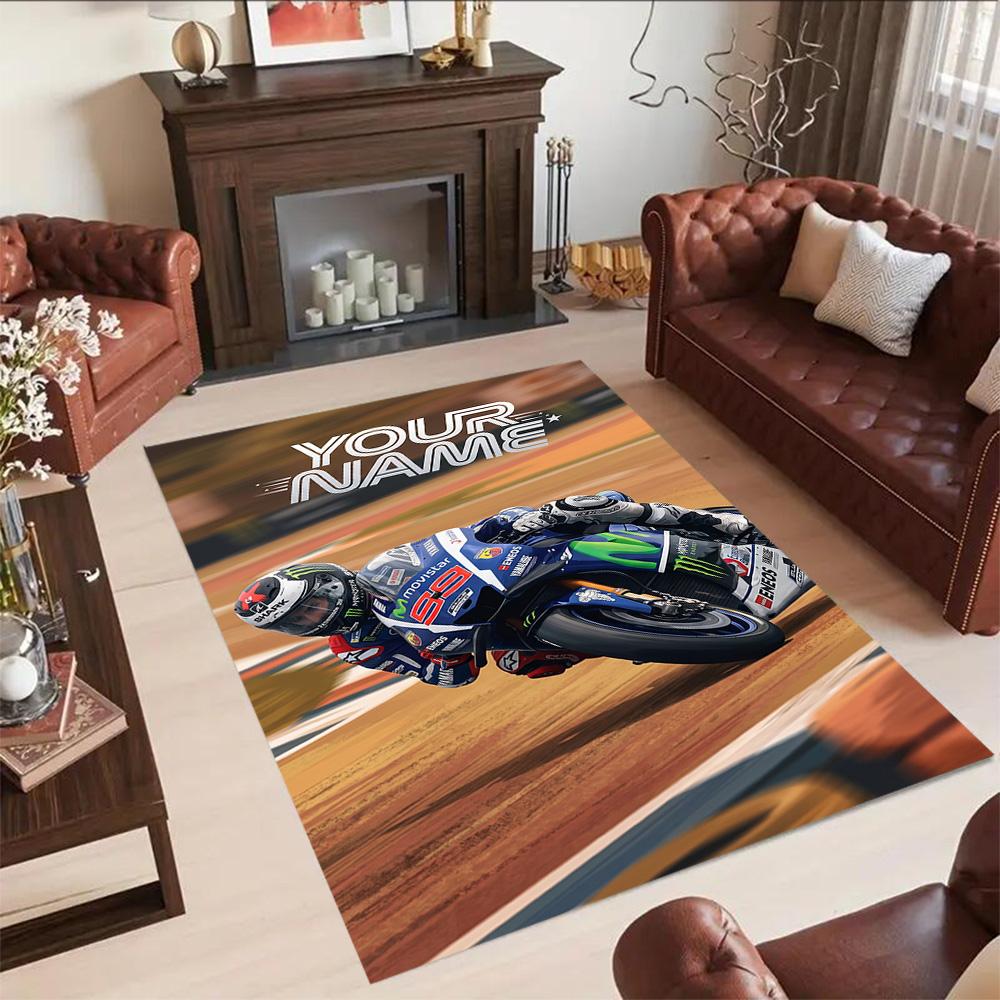 Jorge Lorenzo Personalized Name Floor Rug Office Rug Suitable For Entryway Hallway Kitchen Foyer Antislip Carpet Decorate Offices