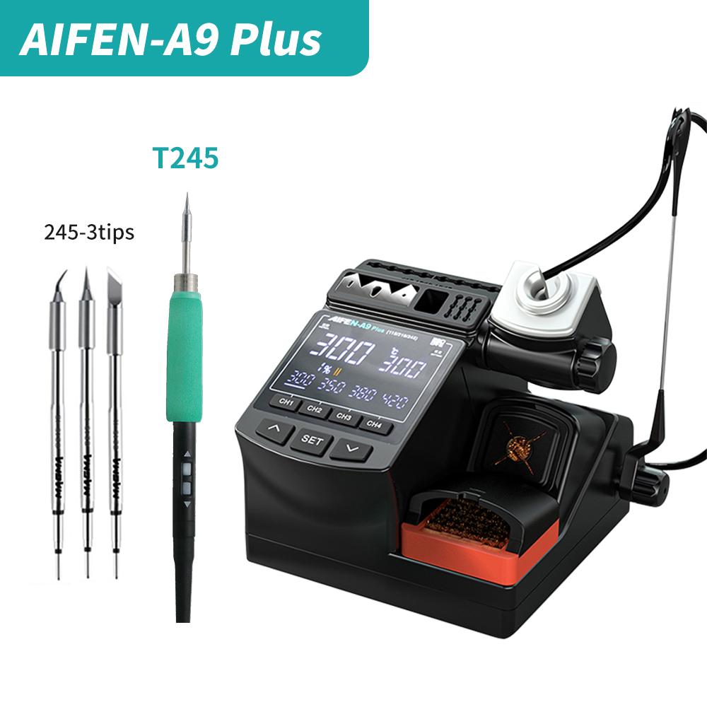 

AIFEN A9 Plus Паяльна станція Сумісний паяльник 210/245/115 Ручка Контроль температури Зварювальна станція для ремонту 110V