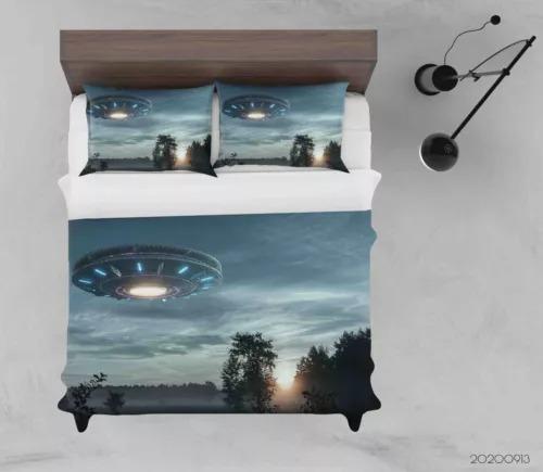 Ufo Duvet Cover Set Bed Decoration First Choice Gift Suitable For Children Boys Girls And Adults Soft Comfortable Breathable