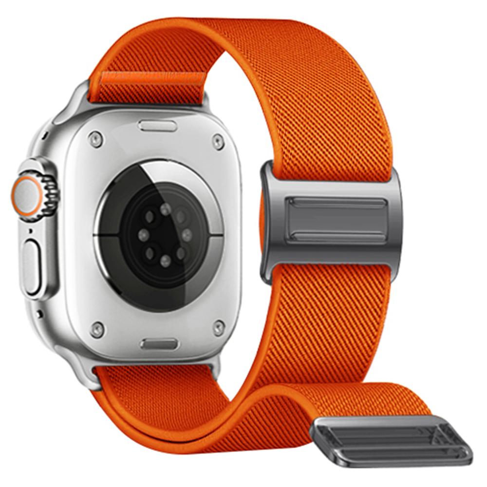 Magnetic Nylon Band for Apple Watch Series 11 10 42mm / 9 8 7 41mm / SE3 SE2 SE 6 5 4 40mm / 3 2 1 38mm Adjustable Elastic Watch Strap