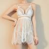 Yijin Erotic Underwear Sexy Mesh Transparent Temptation Suspender Nightdress Backless Tether Muse One Piece Hair