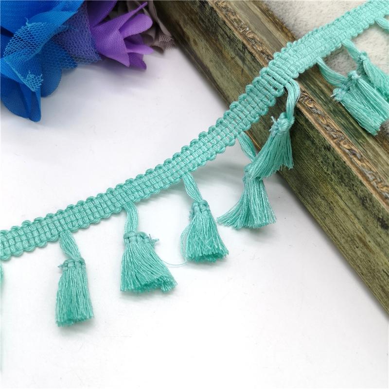 2 Yards Spitzenbesatz Nähband Quaste Fransen Baumwolle Ethnisch Lateinisches Kleid Bühne Bekleidung Vorhang Dekorativ DIY