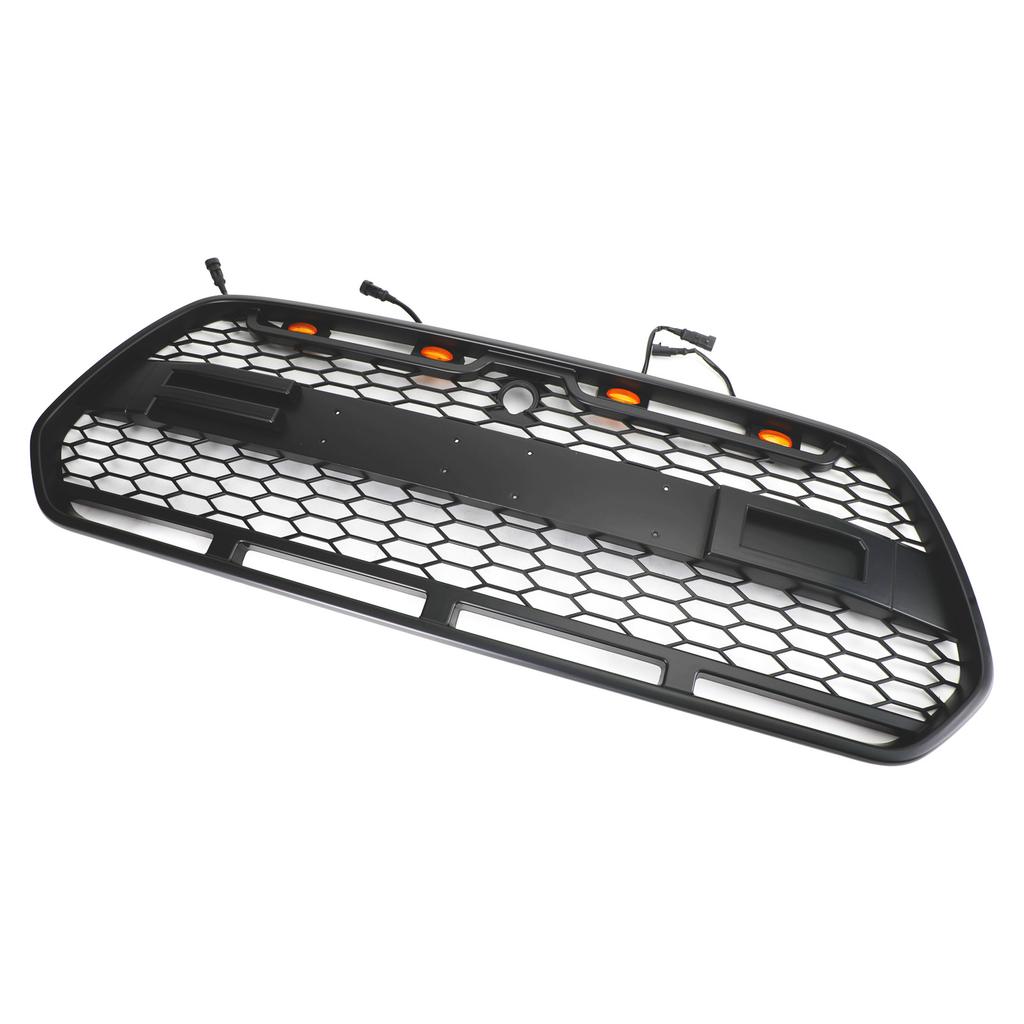 Matt Svart Främre Stötfångargrill med LED passar för Ford Transit MK8 2015-2018 Raptor