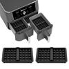 2Pieces Air Fryers Compatible Waffle Pan Set Silicone Bakeware with Handle Oven Safe Waffle Molds for Easy Removal