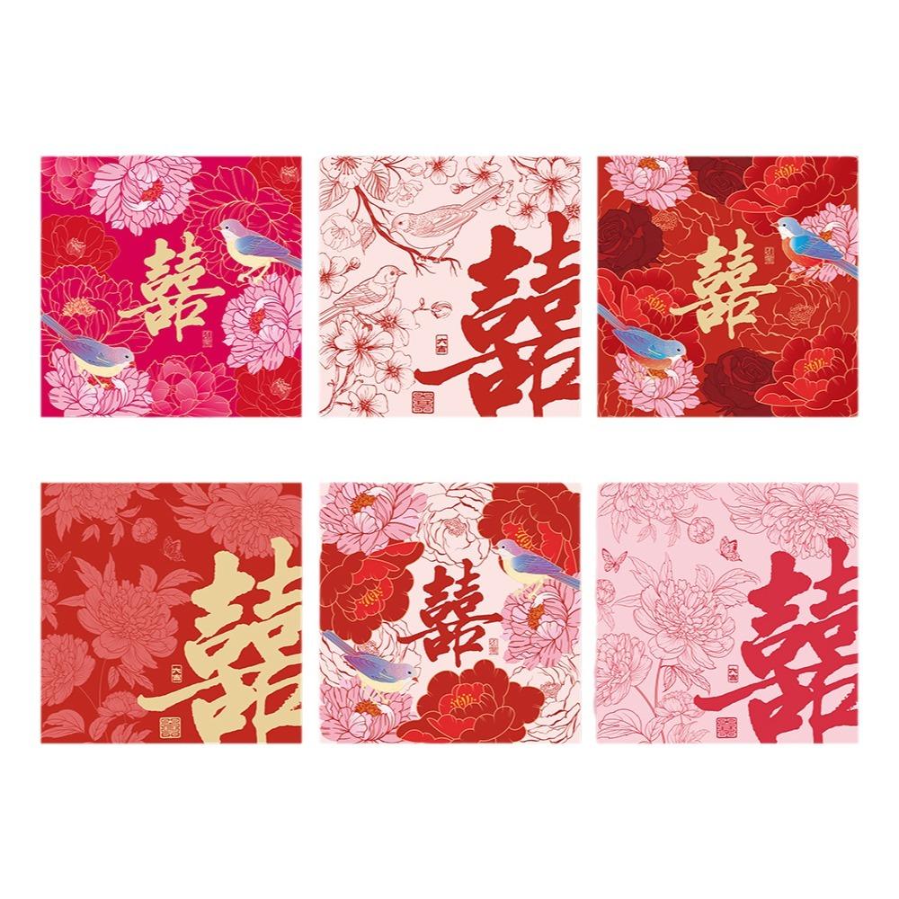 

6 шт./набор Традиционный красный конверт на год Лошади Счастливый красный Красный пакет Счастливый красный мешочек Свадебные принадлежности Style A