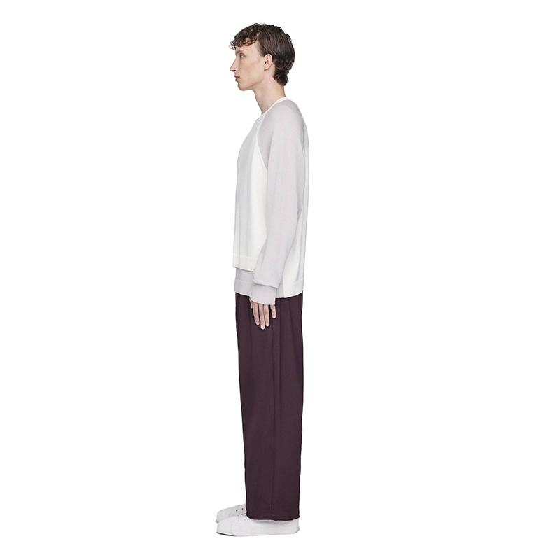 Y-3 FW25 Fashion Breathable Straight Leg Casual Pants Men pants Burgundy 53-KA9531