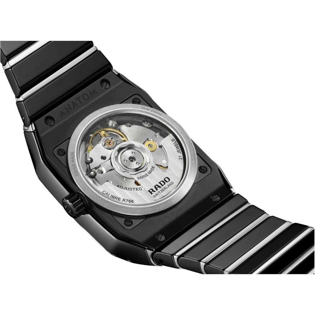 RADO radar Anatom series automatic mechanical movement 50 meters waterproof unisex Swiss watch 32.5mm black dial ceramic case R10201152