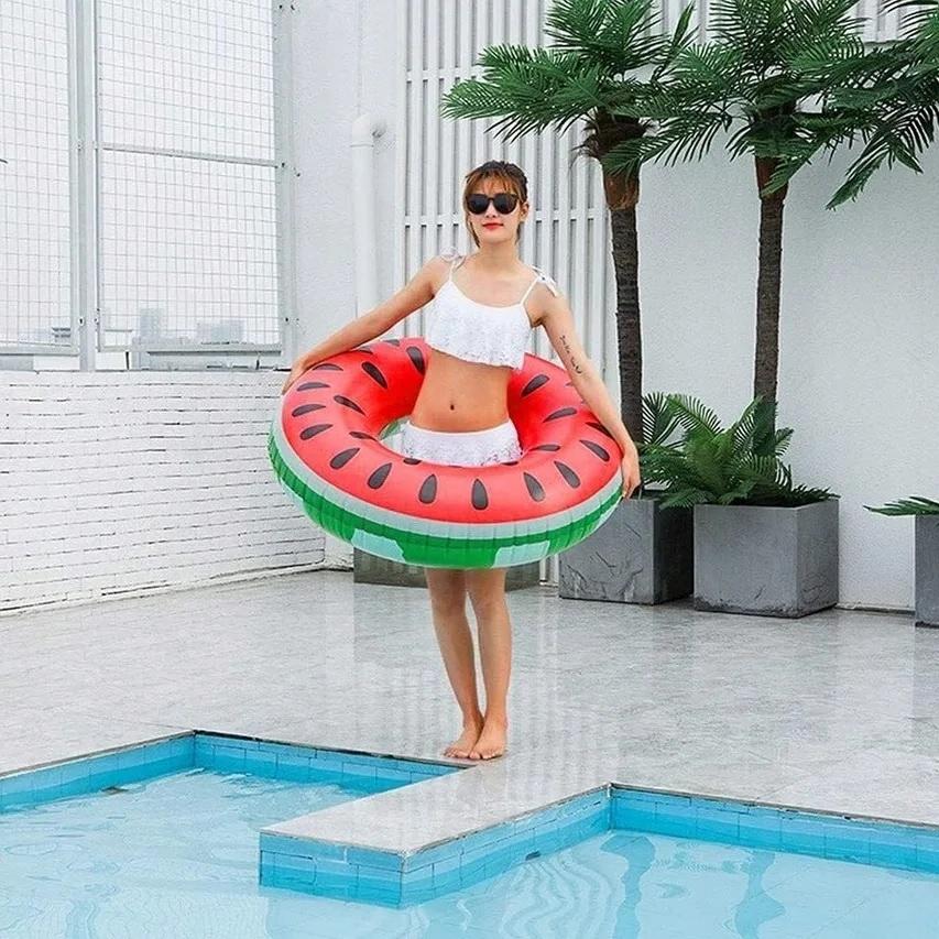 Inflatable Ring For Water Swimming Xxxl Mattress Watermelon