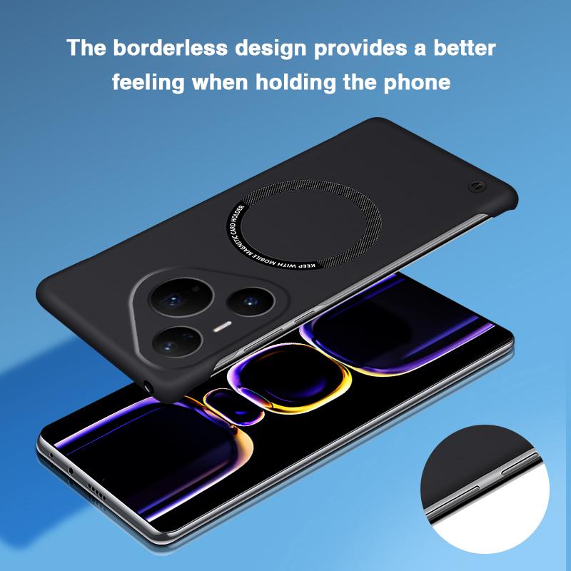 Ultra Thin Frameless Magnetic Case for HUAWEI Pura 80 Pro Plus Magsafe Hard Wireless Charging Cover for Pura 80 Ultra