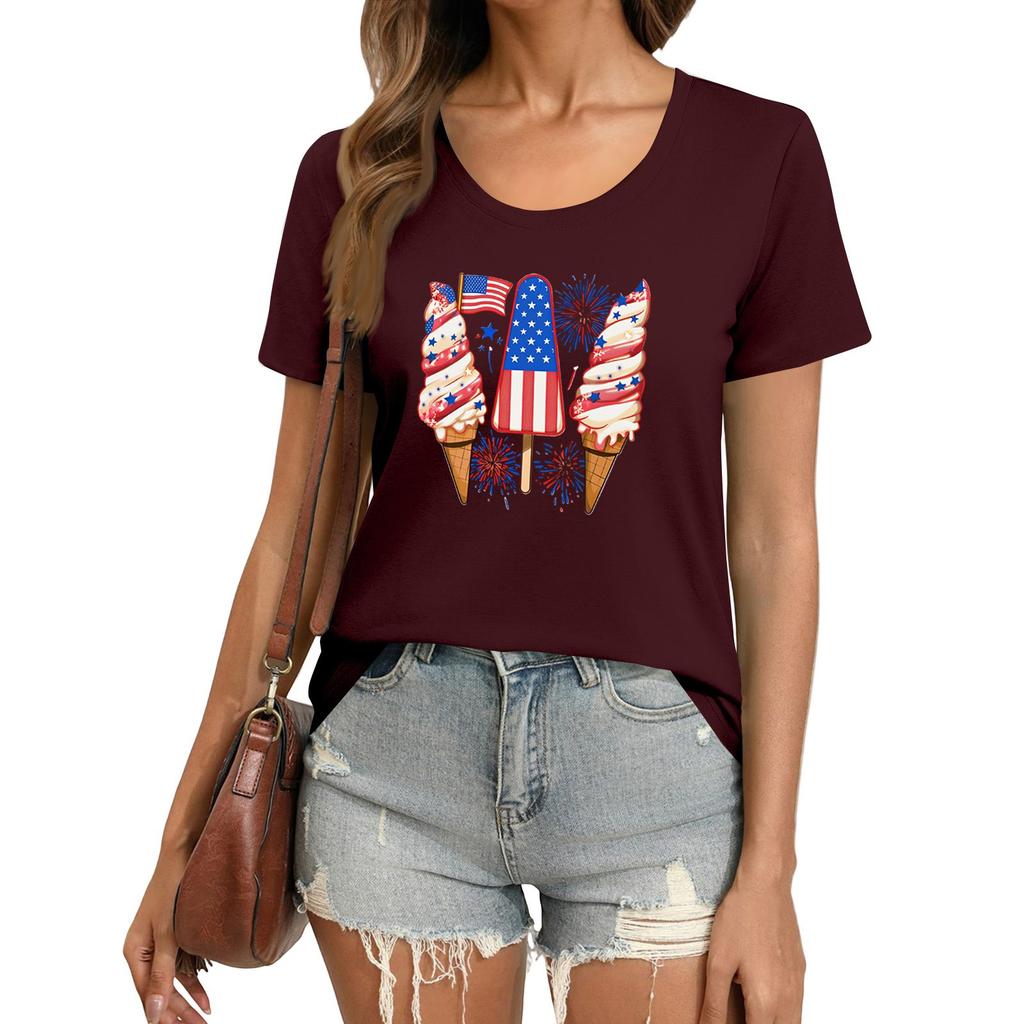 T Shirts Short Sleeve Tees For Women Fashion Tops Lightweight Soft Casual Summer Outfits Clothes