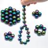 Imanes de Nevera Redondos de Ferrita Coloridos de 13 mm Pulsera Magnética Terapéutica Piedra de Palma de Cuentas Alivio del Estrés Bolas Magnéticas Divertidas Joyería DIY