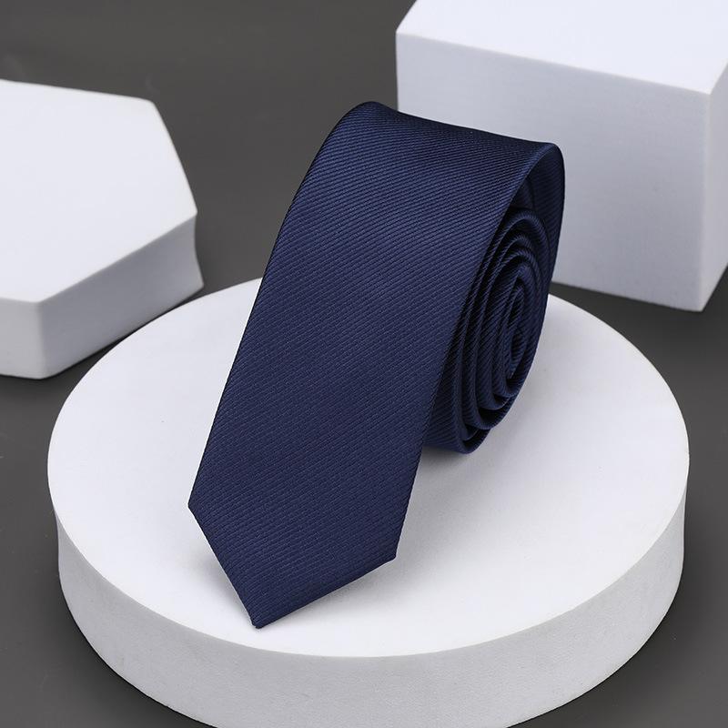 Korean Version Of Casual 5Cm Men'S And Women'S Business Dress Groom Wedding Stripe Hand Play Work Narrow Lazy Solid Color Tie