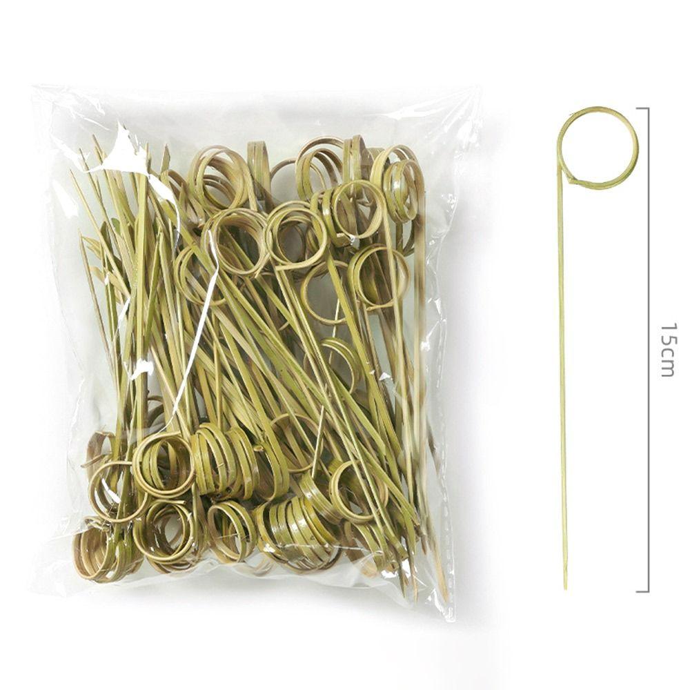 Decoration Kitchen & Bar Cocktail Decoration Bamboo Stick Fruit Stick Art Flower Stick Toothpick