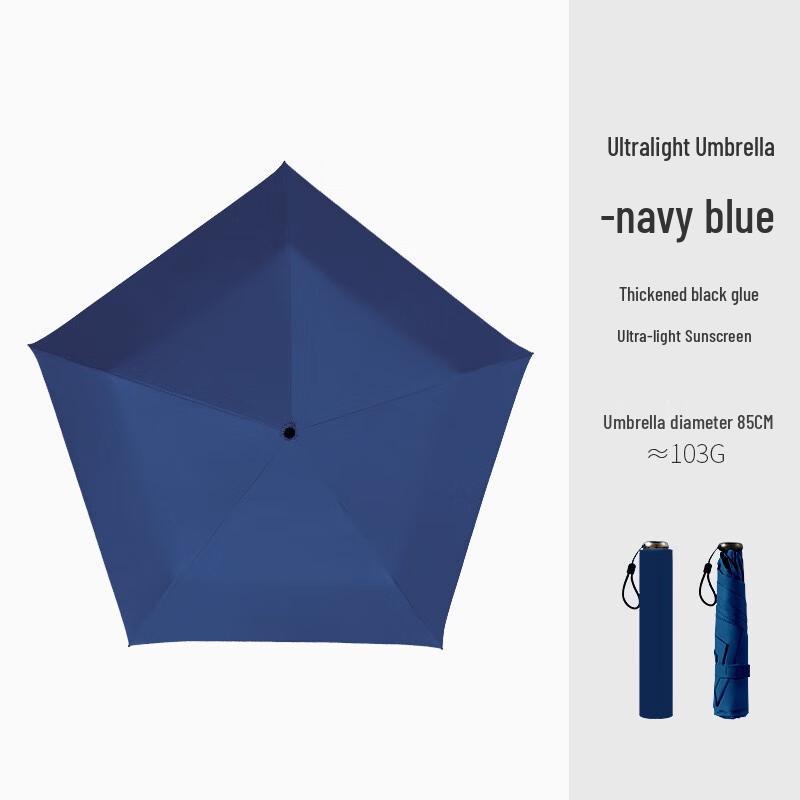 Zuoyou Ultralight 5-Rib Portable Sun Umbrella