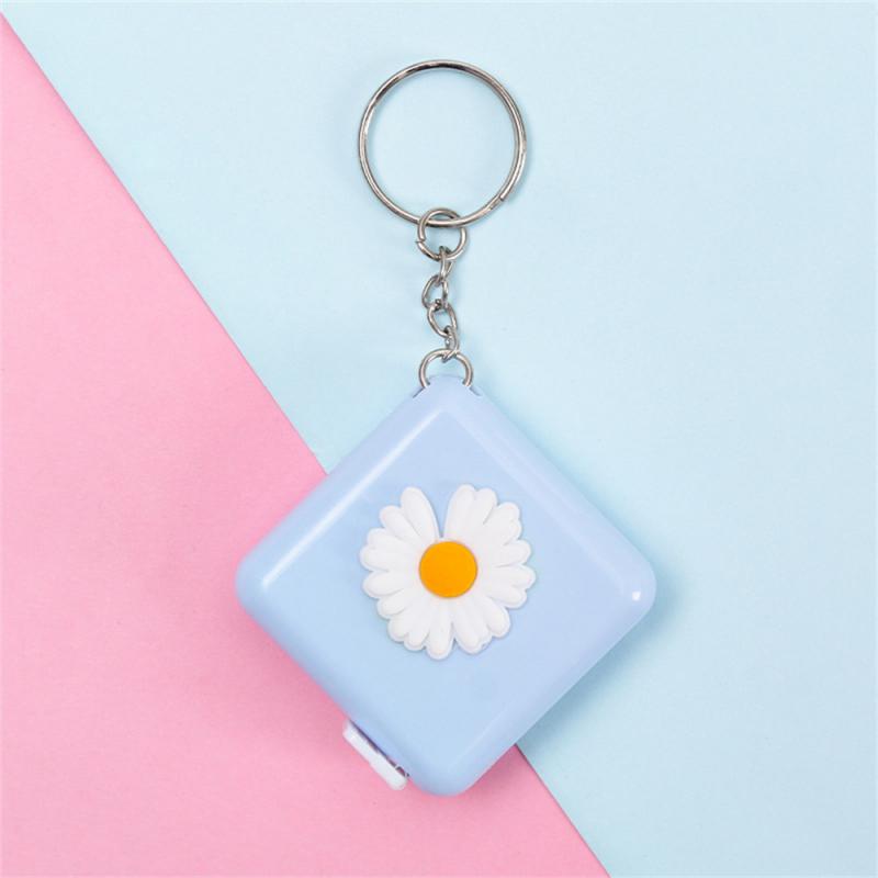 Cartoon Tape Measure 0-150cm 0-60 Inch Mini Portable Cute Animal Shape Key Ring Automatic Tape Measure Panda Frog Piggy Tiger