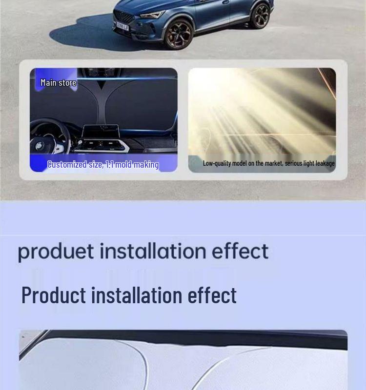 Xiaomi SU7 Car Interior Sunshade: Front Windshield Heat Insulation Sun Protection