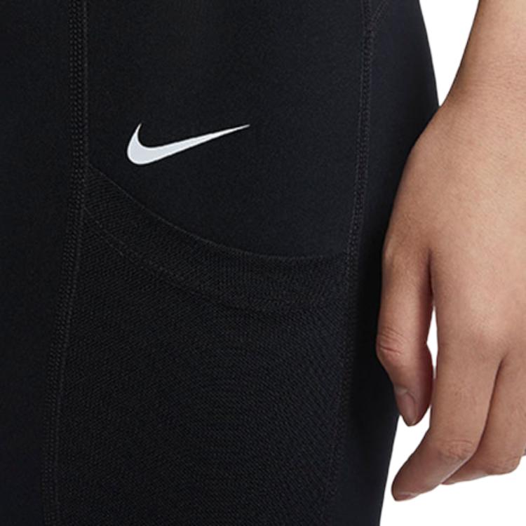 Nike Pro Solid Color Casual Training Leggings Women Leggings Black DA0562-010