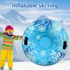 1Pc Inflatable Ski Ring Thicken Pvc Winter Snow Tube with Handle Durable Snow Sled Board Adult Children's Outdoor Skiing Ring