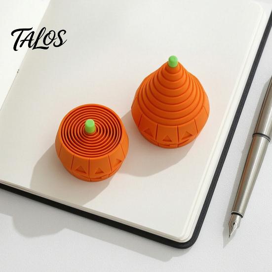 Hollow Solid Pumpkin Halloween Stress Toy, Retractable Spiral Fidget Sensory Toy for Office Desk Gadget Kids Adults, 3D Printed Desktop Decoration,