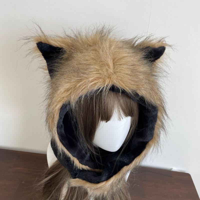 1 Piece of Plush Deer Lace Ear Protection Hat for Christmas Party, Winter Outings, Soft and Warm Material, Cute and Exquisite