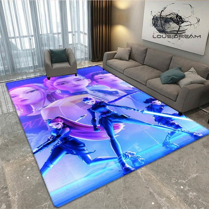 3D KPop Demon Hunters Print Carpet Non-slip Carpet Outdoor Carpets Area Rug Home Bedroom Decor Rug for Bedroom Birthday Gift