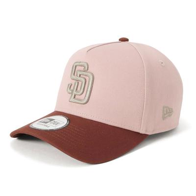 New Era 9FORTY A-Frame 2-Tone Cap MLB San Diego Padres, Mocha Mousse Multi, ONSPOTZ Exclusive, Free Size (SD Dirty Rose)