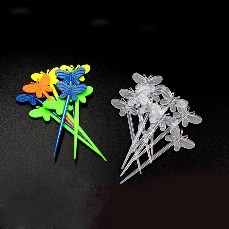 Pabei Disposable Plastic Butterfly Fruit & Dessert Picks