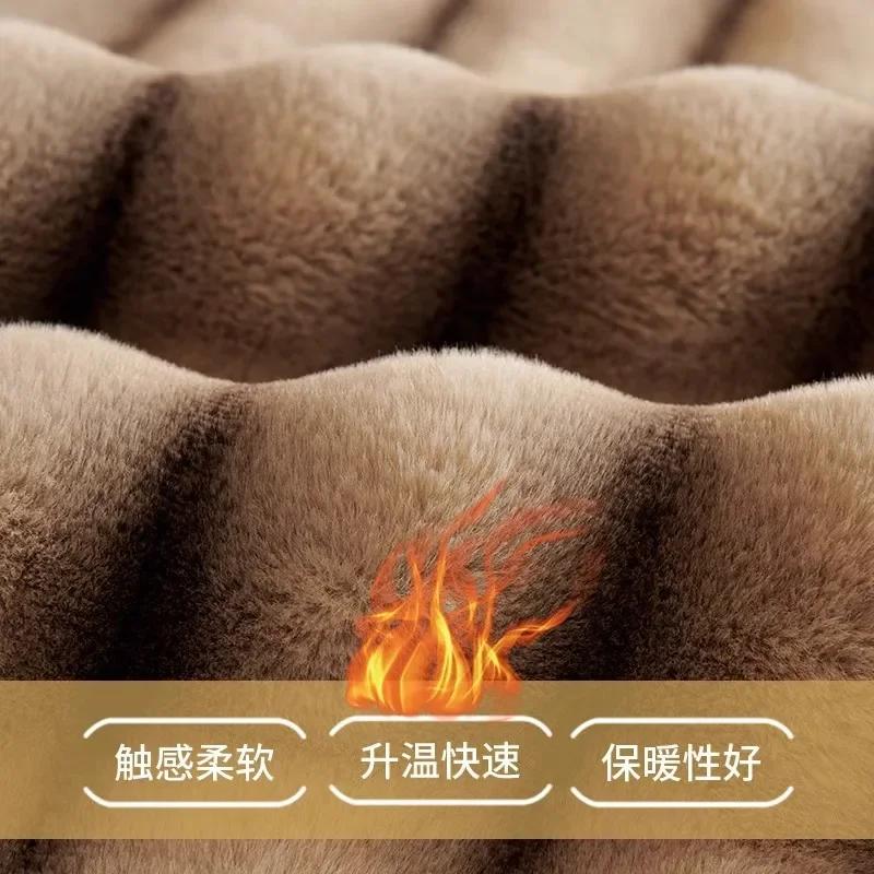 Stripe Thicken Immitation Rabbit Fur Plush Sofa Cover Non-Slip Couch Cushion Slipcover Towel for Living Room Sofa Blanket