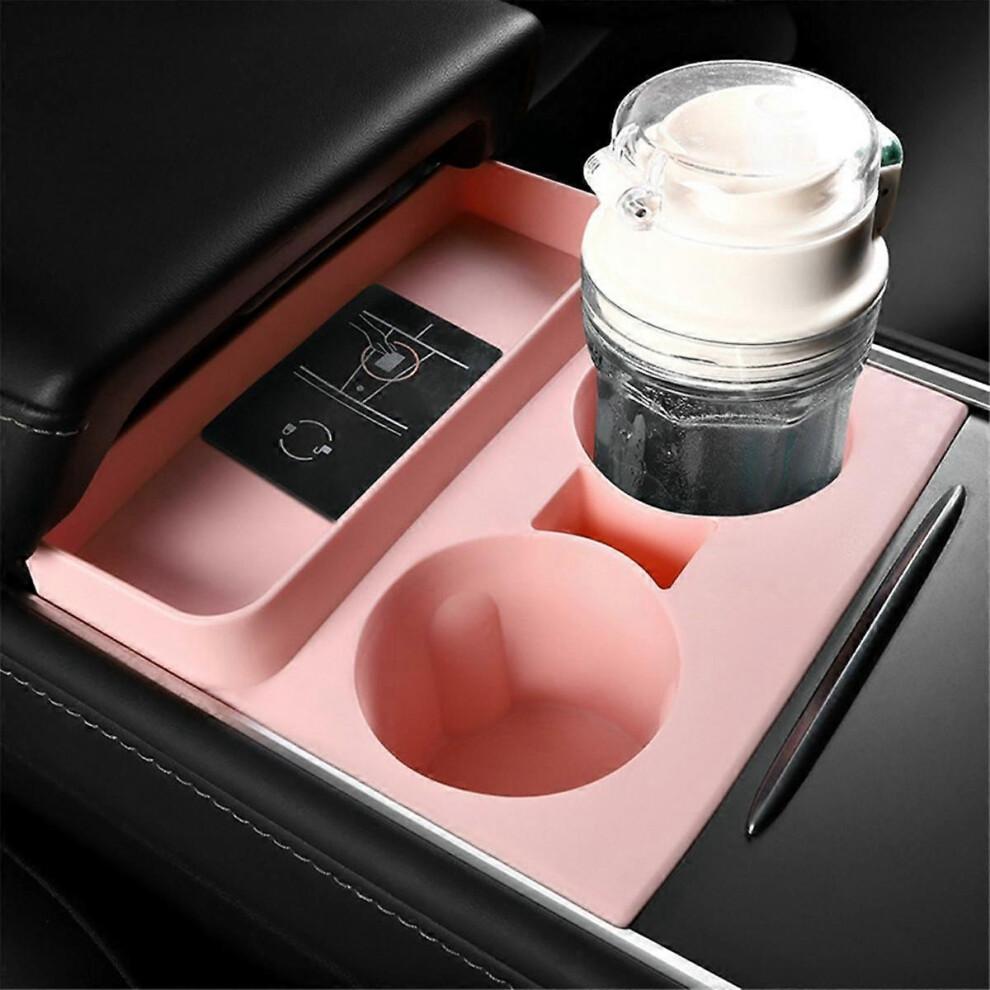 Silicone Water Cup Holder for Model3/Y Storage Box and Storage Tray Water Proof Material Center Console Cup Holder