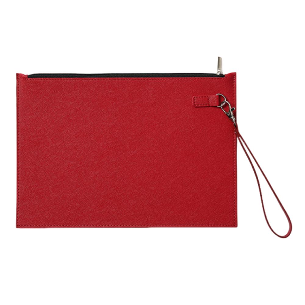 Simple A4 Imitation Leather File Folder Data Contract Bill File Bag  Stationery Storage